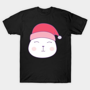 cat in santa claus christmas hat T-Shirt